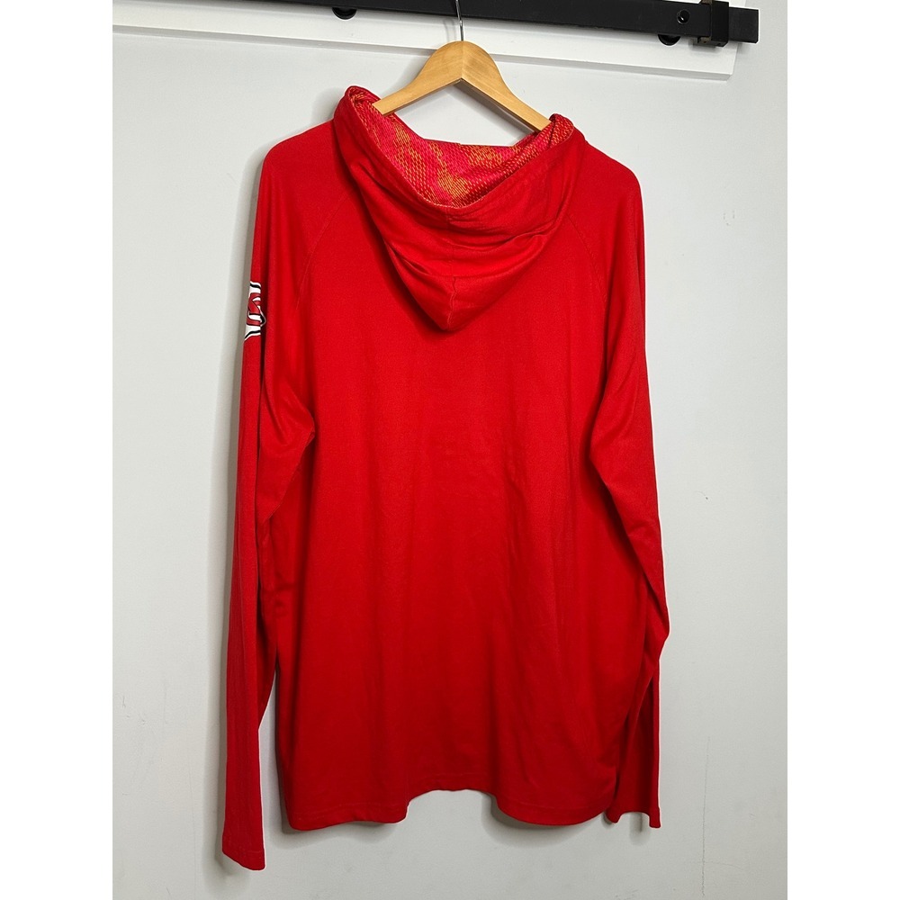 Kansas City Chiefs NFL Team Apparel Red Long Sleeve Hoodie XL - Picture 2 of 3